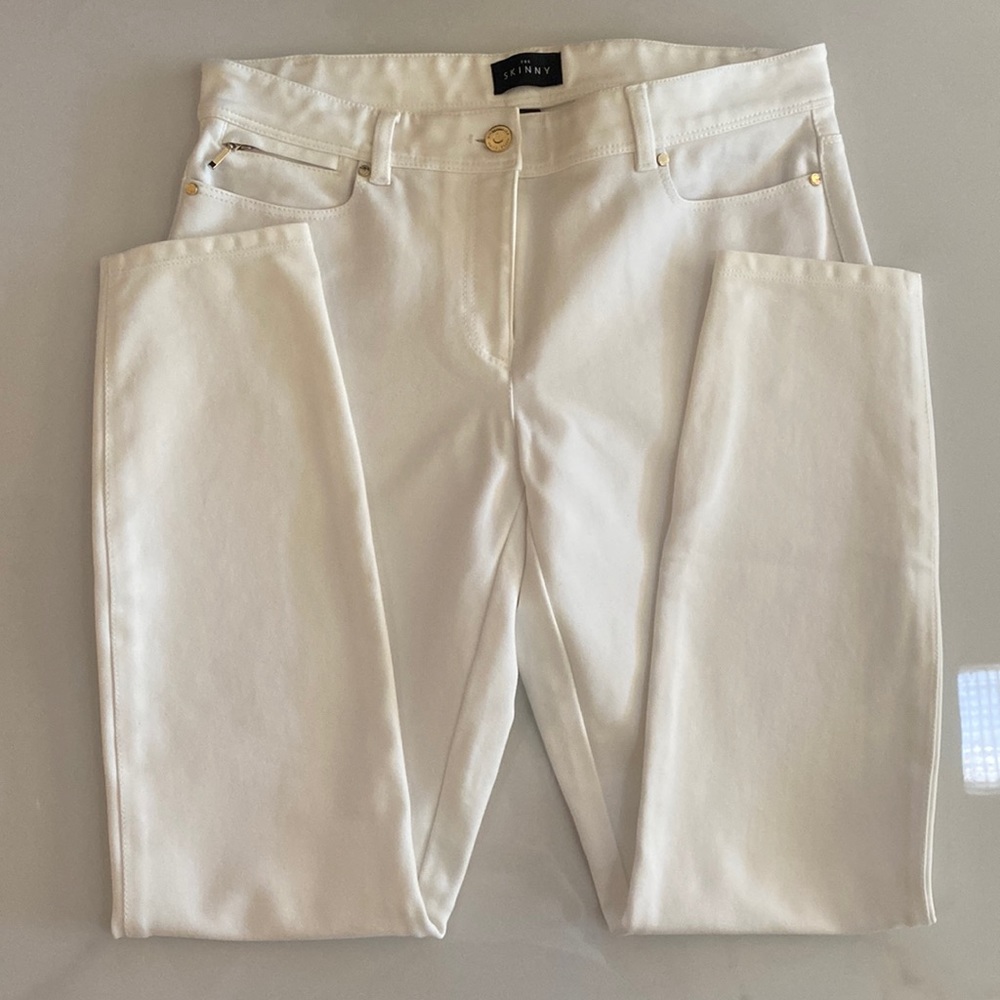 White House Black Market White Skinny Pant
